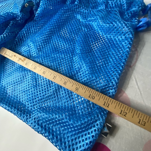 * EastSport Blue Mesh Sling Backpack with separate shoe/ sport bag  security bag - Picture 9 of 11